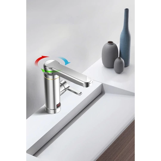 Průtokový ohřívač vody Inox s displejem, spodní vývod 3000W