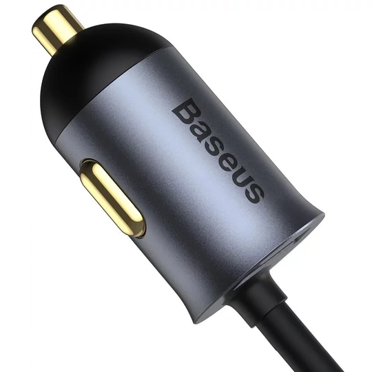 Nabíječka USB a USB-C do zapalovače automobilu Baseus se 4 zásuvkami