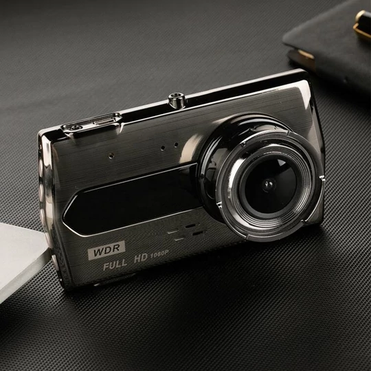 Záznamová kamera do auta FullHD 1080P s couvací kamerou, vestavěným G-senzorem a LED světlem