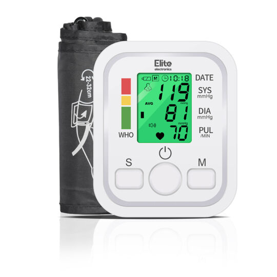 Digitální automatický měřič krevního tlaku na paži Elite® se stupnicí WHO