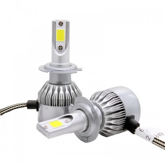C6 pár LED autožárovky s paticí H7 - studená bílá