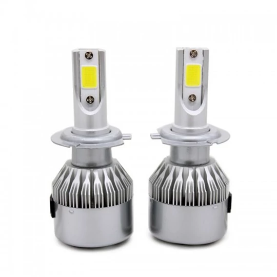 C6 pár LED autožárovky s paticí H7 - studená bílá