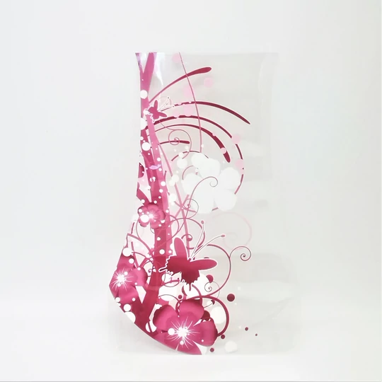 Plastová skládací váza s květinovým vzorem 28 cm