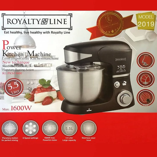 Multifunkční robot Royalty Line s výkonem 1600W, černý, PKM-1600