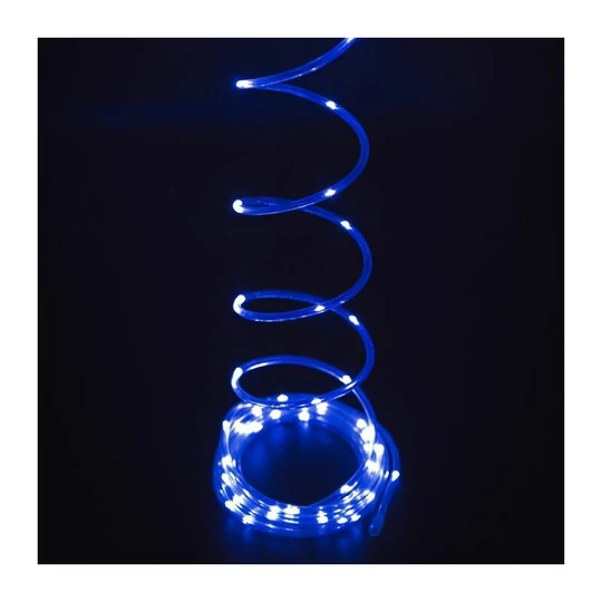 Venkovní LED světelný kabel, modrý, 8 programů, 10 metrů