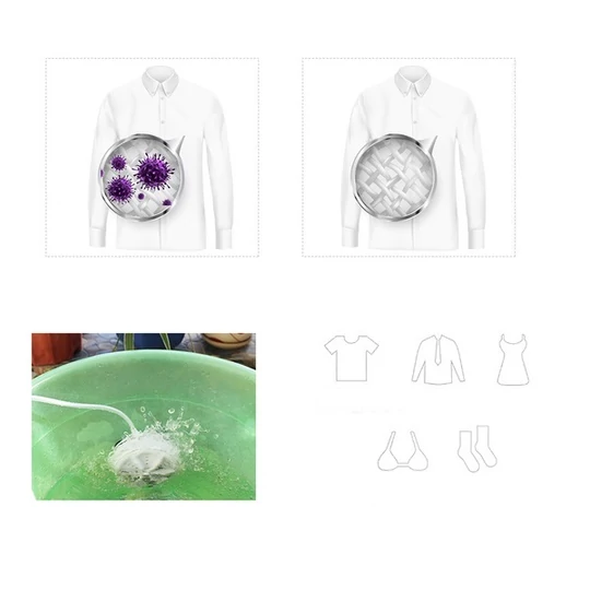 Přenosná mini ultrazvuková pračka, kapacita 1 kg, s kabelem USB