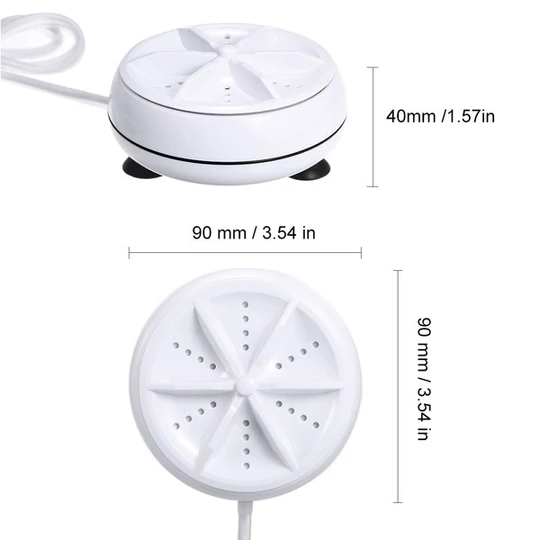 Přenosná mini ultrazvuková pračka, kapacita 1 kg, s kabelem USB
