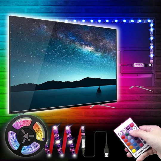 Univerzální USB LED pásek, podsvícení TV s dálkovým ovládáním