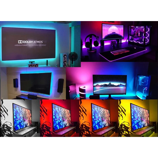 Univerzální USB LED pásek, TV podsvícení, s dálkovým ovládáním