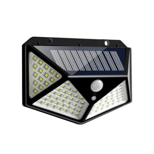 100 LED solární nástěnné světlo se senzorem pohybu, 4 LED panely