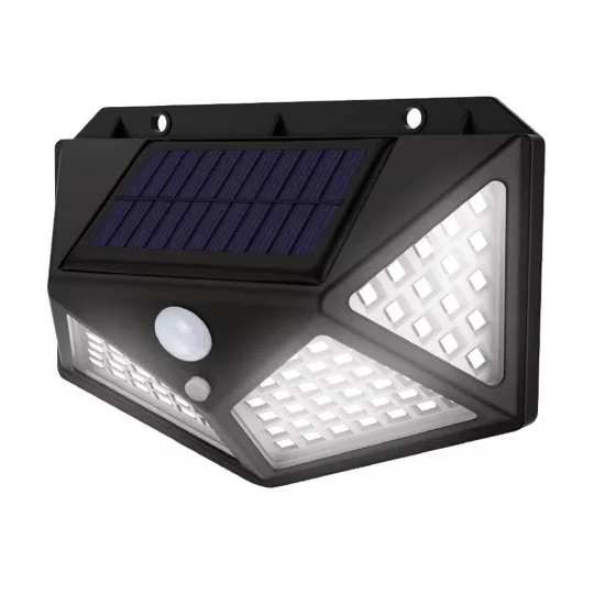 100 LED solární nástěnné světlo se senzorem pohybu, 4 LED panely