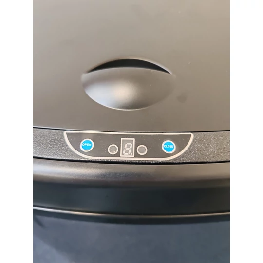Automatická popelnice Sensory 50 l, inox, s černým víkem, SD-007-B