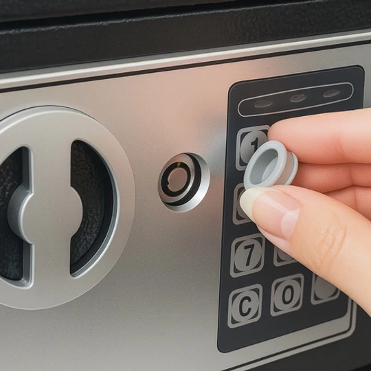 Domácí trezor s elektronickým číselným zámkem, upevňovacími šrouby a dvěma klíči