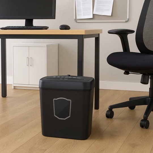 Automatický skartovač dokumentů, 12litrový zásobník, kompatibilní s GDPR, černý