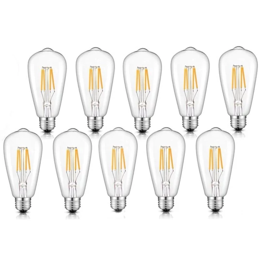 Edisonova žárovka, žárovka LED retro, zdroj světla, 4W, 2700K, teplá bílá