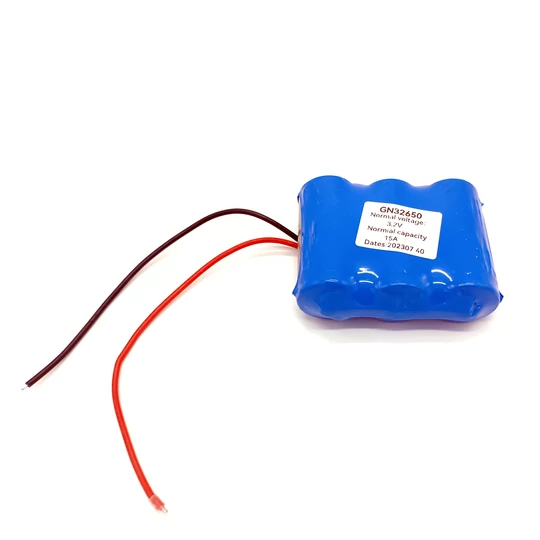 Tříčlánková baterie pro solární panel, 3x5000mAh, 3,2V, GN32650, modrá