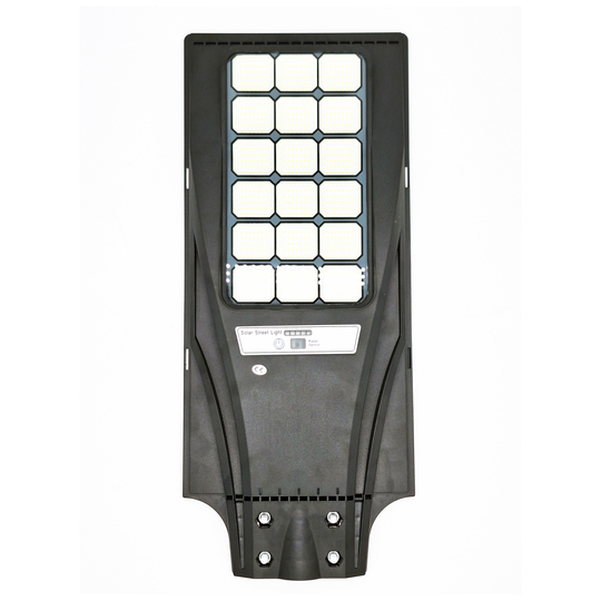 Extra jasné LED solární pouliční osvětlení s dálkovým ovládáním, senzor pohybu, 600 W, 18 panelů