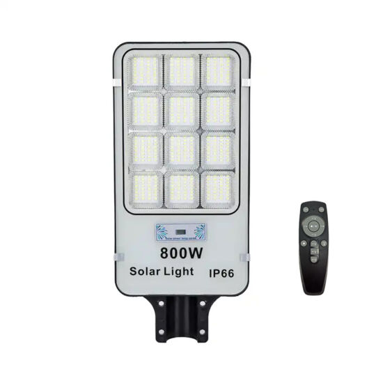 Solární LED pouliční, dvorní osvětlení s krytím IP66, pohybový senzor + dálkové ovládání - 800W