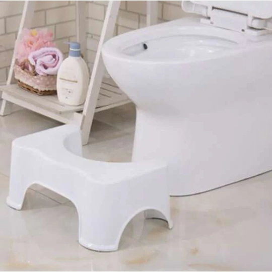 Dětské schůdky na WC, podnožka na WC pro dospělé, velikost 42 × 17 × 26 cm, bílá barva