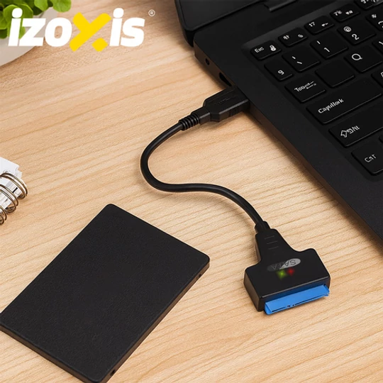 Sata-USB adaptér kabel pro pevné disky (SSD, HDD) a externí disky, 3.0 Plug & Play adaptér, rychlý přenos dat, 33,5 cm