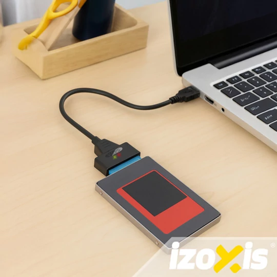 Sata-USB adaptér kabel pro pevné disky (SSD, HDD) a externí disky, 3.0 Plug & Play adaptér, rychlý přenos dat, 33,5 cm