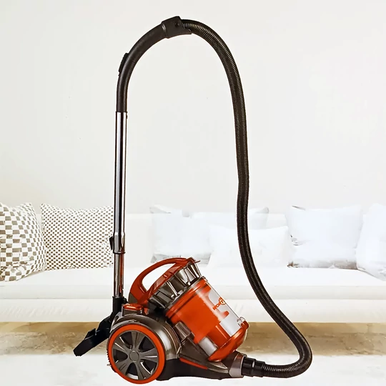 Bezsáčkový vysavač Worth Air Multi-Cyclone, sací výkon 1600 W, nádrž na 3 litry, červený