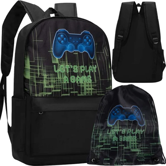 Batoh pro hráče, školní brašna, ergonomický design, 22 litrů, s taškami na cvičky zdarma