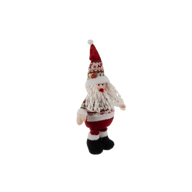 Vánoční teleskopický textilní Santa Claus, 60-95 cm vysoký