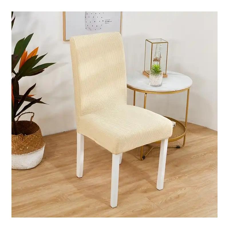 Pružný, elastický potah na jídelní židle, chránič židle, odolný, omyvatelný 1 kus, béžový
